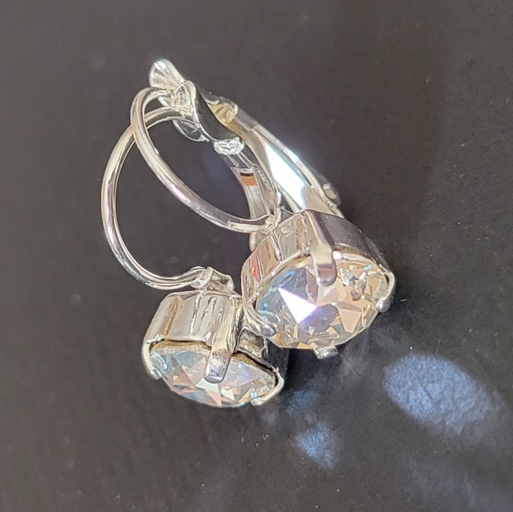 Austrian Crystal Earrings in Silver - Picture 9 of 9